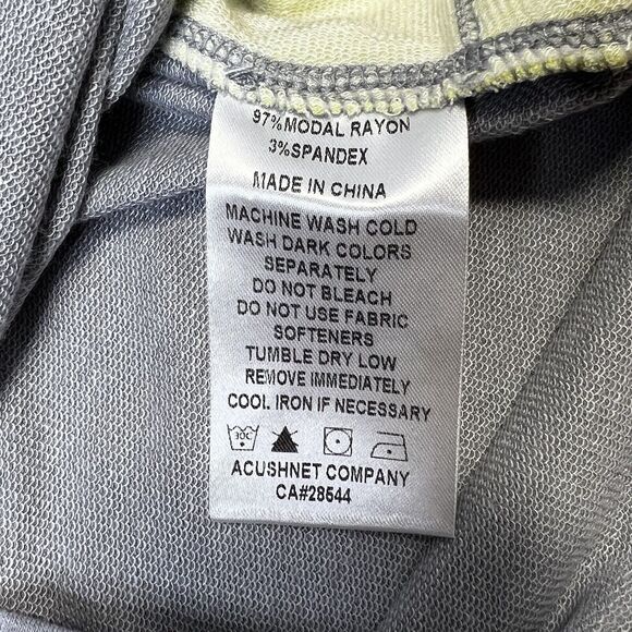 Footjoy Womens Golf Hoodie Sweatshirt, Side Zip Pocket Size XS Gray Yellow NEW - Picture 10 of 15